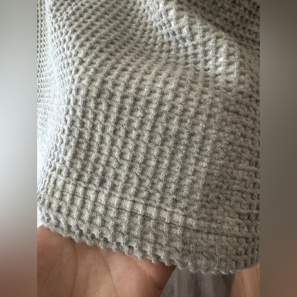 KROST Gray Waffle Knit Long Sleeve Pullover - Picture 4 of 6